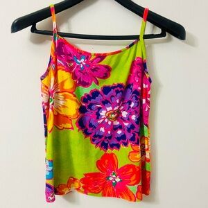 Vintage JAMS WORLD Women’s Multi-Color Strap Tank Top Small Festival Casual
